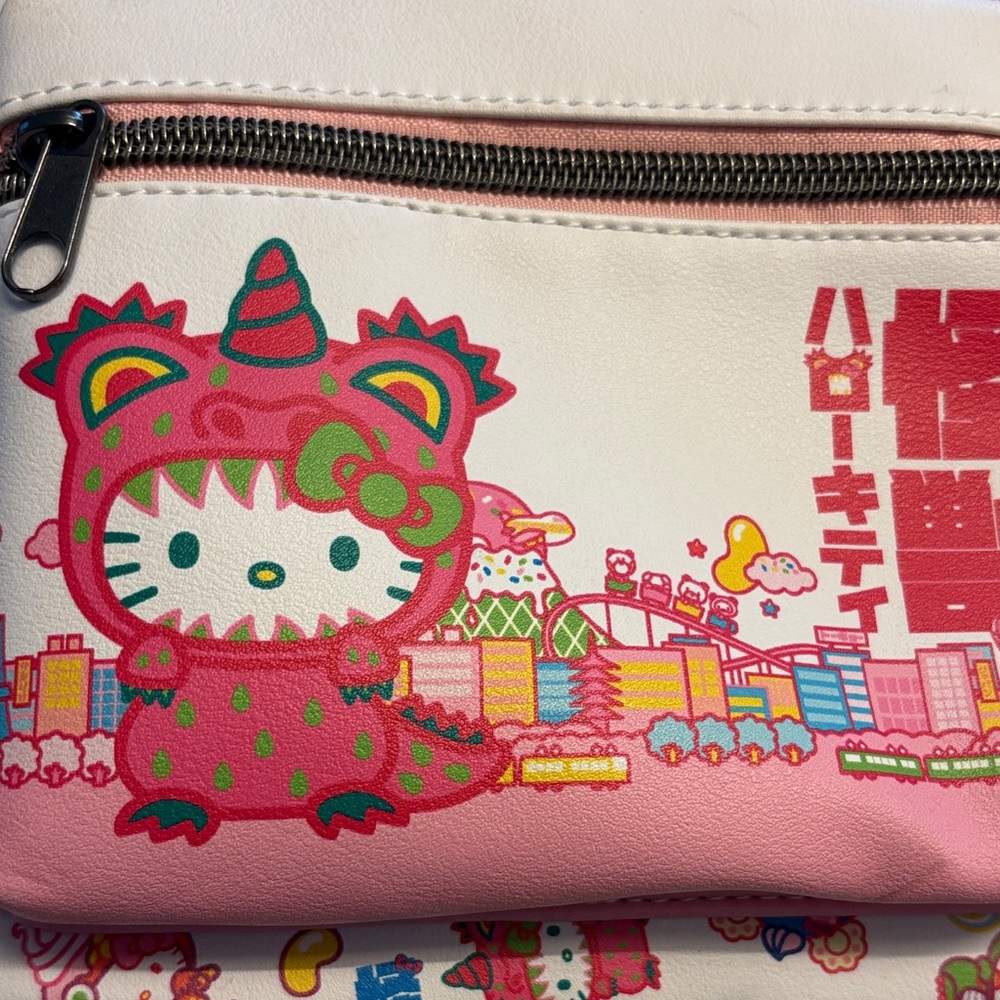 NWOT Loungefly Hello Kitty Monster Costumes Mini Backpack & Cardholder Set - Picture 3 of 6
